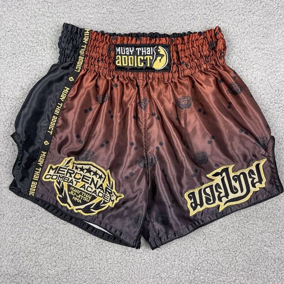 Muay Thai‎ Addicts Shorts Youth M Red Jiu Jitsu MMA No Gi Mercenary Combat - Picture 1 of 9